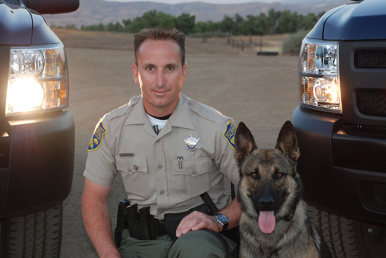 CA Dept of Fish and Game K9 Kilo says help save all my K9 friends of Fish and Game
						  