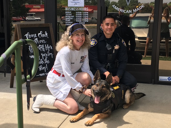 Smiles from Suzanne, K9Armor.com and Napa Sheriff - American Canyon PD Officer Tong and K9 Mavric