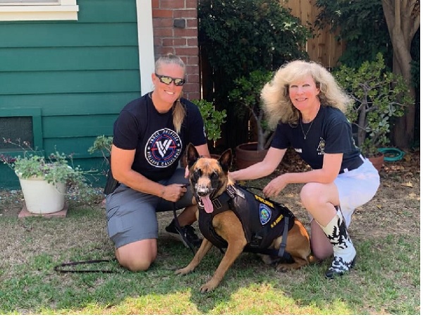 Hugs from K9 Armor cofounder Suzanne and San Bernardino PD K9 Heroes Officer Flint and K9 Bexter