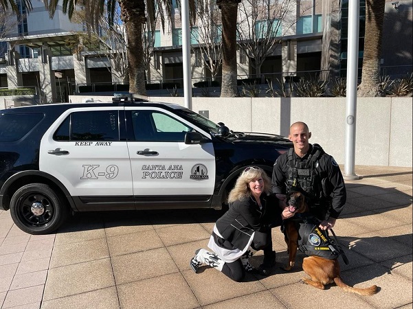 We are honored to protect Santa Ana PD Officer Esquerra for K9 Baldur